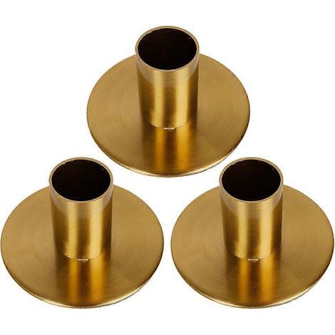 Lot de 3 chandeliers rustiques en fer, chandeliers modernes en métal pour centre de table-7.00X7.00X3.70CM-Golden (1/4)