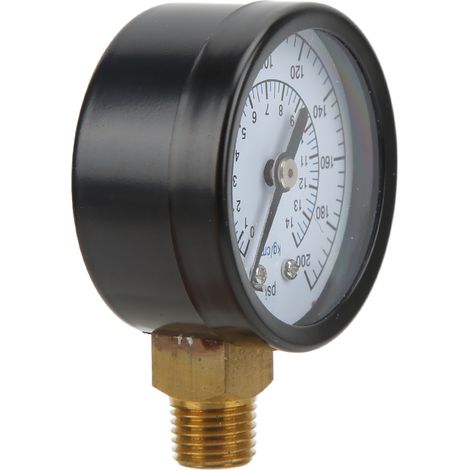 1/4NPT 50mm Radialdruckmanometer, Hydraulik-Gas-Öl-Druckanzeiger 0-200psi 0-14kg/cm², Hochleistungsmanometer für Flüssigkeiten. (1/5)