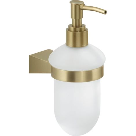 Dosasapone con erogatore in plastica da muro in acciaio inox e Cromall TN80 Gedy serie TONALE Oro Matt (1/4)