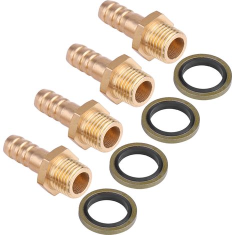 4 refroidisseurs d'huile pour système de refroidissement d'huile de moto, adaptateur à vis creuse M8, connecteur M121,25 mm (1/5)