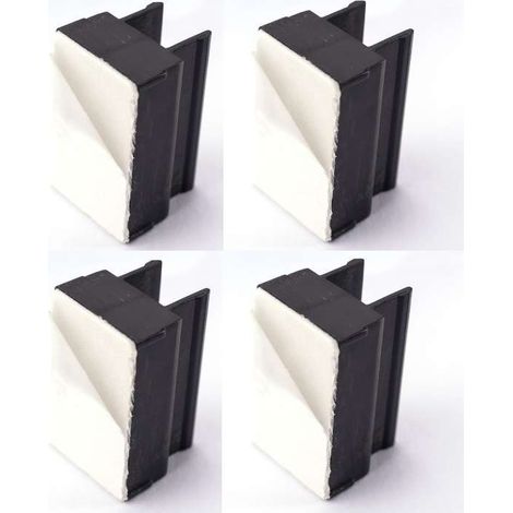 Cyclingcolors – Lot de 4 clips de plinthe pvc noir autocollants 32mm x 20mm – Fixation rapide pour meubles – Idéal pour cuisine et salle de bain