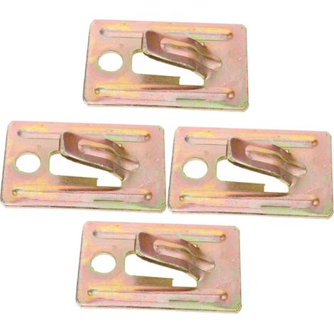 Ensemble d'accessoires pour chauffe-eau (4 pièces) : support mural, support de fixation, plaque de suspension, plaque en acier, finition dorée. (1/4)