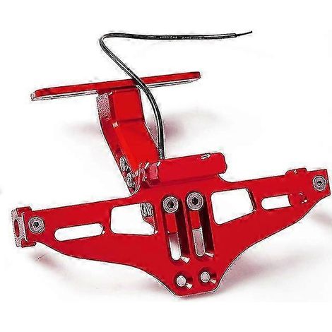 Support de plaque d'immatriculation arrière pour moto R Ninet Hayabusa Suzuki Gs 500 Duke 125 (Rouge) (1/5)