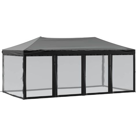 Maison Exclusive - Partyzelt Faltbar mit Seitenwänden Schwarz 3x6 (1/5)