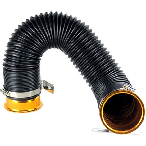 Filtre à Air Kit D'admission D'air Universel Pour Turbine De Voiture Tuyau D'admission D'air Flexible Haut Débit 76cm Tuyau D'Admission(Color:doré) (1/4)