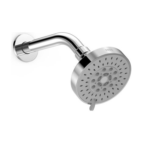 Bras mural avec pommeau de douche orientable Chromé - TRES 13463304 (1/2)