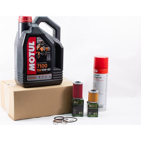 Kit Entretien Vidange Standard pour KTM DUKE 690 de 2008 à 2012 - MOTUL 7100 10W60 4L