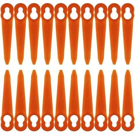 Lot de 100 lames de rechange en plastique compatibles avec les taille-herbes Polycut 2-2, Polycut 3-2, FSA 45, FSA 57, FSE 52 et SWIFT 40 V (1/5)