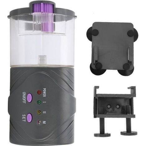 pair Distributeur Automatique de Nourriture - BOYOU - Aquarium Poisson - Moteur Micro DC - Programmable - Intérieur (1/3)