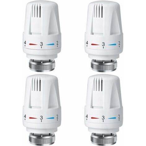 BUNTHAUS Tête thermostatique de radiateur PCS, tête de thermostat de radiateur TRV M30 x 1,5, vanne thermostatique de radiateur, vannes de radiateur de radiateur pour système de chauffage pour la mais