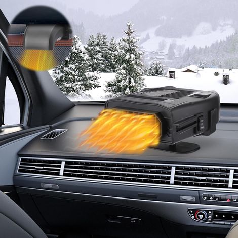 Desempañador de parabrisas portátil de 150 W y 12 V para coche, ventilador de refrigeración 2 en 1, calefactor y descongelador portátil para coche con giro de 360°. (1/4)