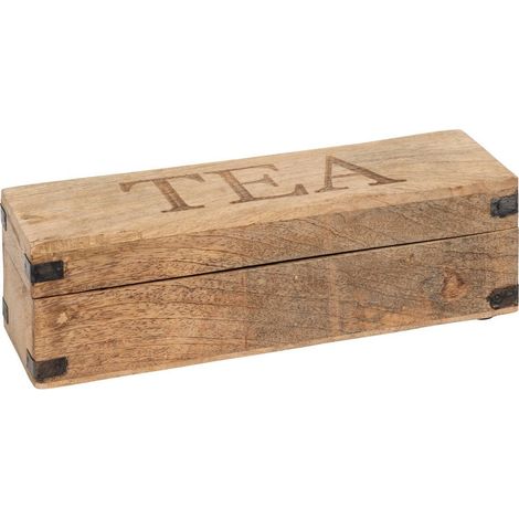Caja de té - mango - 32x9 cm - Atmosphera créateur d'intérieur