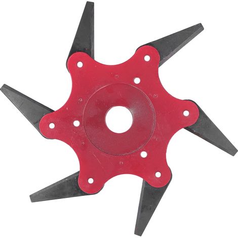 Desbrozadora de aleación para césped, cuchilla de doble filo de 360°, cabezal de corte de seis cuchillas. (1/5)