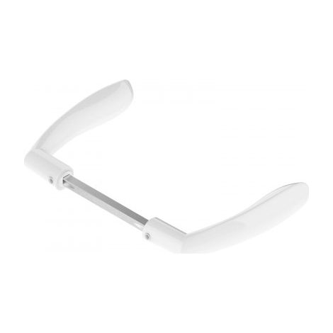 Poignée double - pour portail de 60 à 90 mm - alu - blanc - Marinéa - TIRARD