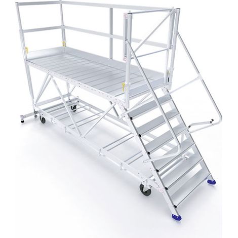 Mobile Laufsteganlage mit lateralem Schutz - Maximale Arbeitshöhe 3.40m - PFDC140-03-GCG