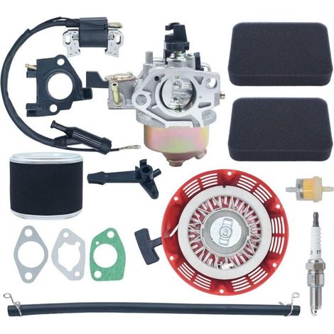 Kit de carburateur pour Honda GX390 GX340 avec filtre à air, démarreur à rappel, bougie d'allumage, bobine d'allumage 13HP 11HP, kit de carburateur pour moteur 4 temps 16100-ZF6-V01 (1/5)