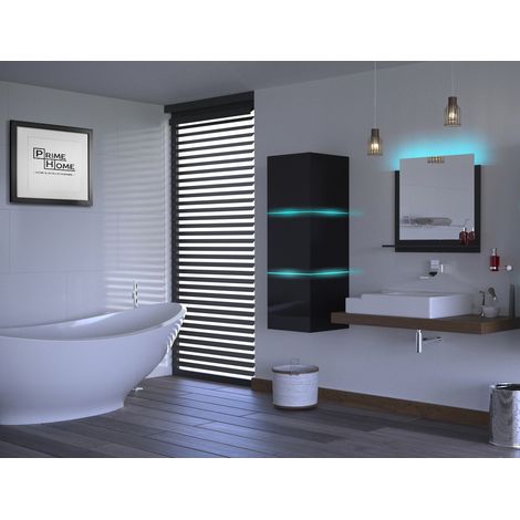 Ensemble meuble de salle de bain ALIUS 13 noir (1/5)