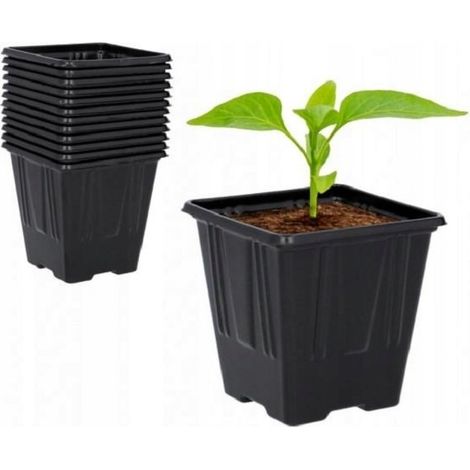 Set mit 5 Kunststoff-Anzuchttöpfen 11x11x12 cm GardenLine