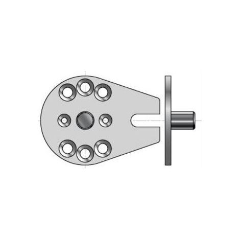 Plaque store ø 12 avec pion de centrage pour PHOENIX somfy (1/2)