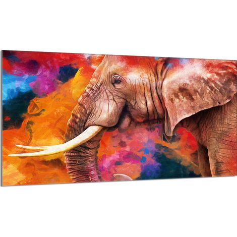 Glasschutzplatte für den Herd 90x52 Elefant (1/5)