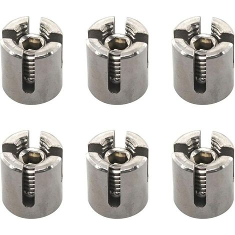 Serre-câbles Acier Inoxydable Argenté M10 x 3 mm Lot de 6 (1/5)