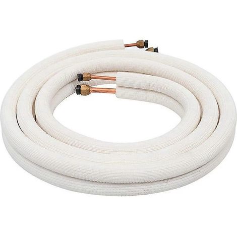 Ensemble de tubes serpentins pour climatiseur de 3 mètres, fil de cuivre isolé 1/4 po et 3/8 po, pièces de climatiseur R (1/5)