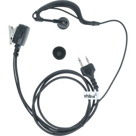 vhbw Headset kompatibel mit Icom IC-V82, IC-V85 Funkgerät - schwarz