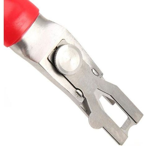 Outil De Skiving - Pour Sols En PVC Et Lin - Poignée Ergonomique Rouge - Acier Inoxydable - 18 X 2.3 Cm - 1 Pièce + 3 Lames (1/4)