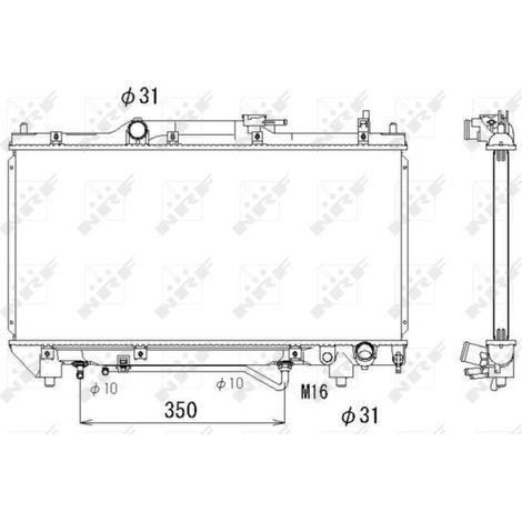 Radiateur, refroidissement du moteur NRF 53264 TOYOTA 1640003190 1640303190