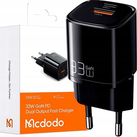 Mcdodo Schnellladegerät für Handys, 2x USB-C, 33 W (1/5)