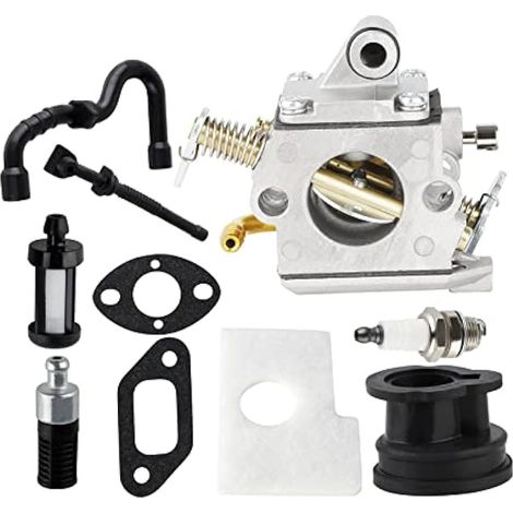 Compatible avec le carburateur pour tronçonneuse Stihl MS170C MS180C 017 018 MS170 MS180 Remplace pour Stihl 1130 120 0603 (1/4)