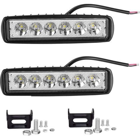 PICAA 2 Stück 6-Zoll 18W LED-Arbeitsscheinwerfer, 12V/24V 6000K weiße LED-Scheinwerfer für LKW, Traktor, Geländewagen, ATV, SUV und Motorrad (1/5)