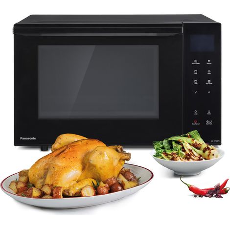 Panasonic NN-DF38PBEPG Forno Combinato Microonde e Grill, 1000W, 23L, Tecnologia Inverter, Modalità Eco Combi, 16 Programmi Automatici e Scongelamento, Vassoio Smaltato, Griglia Metallica, Nero (1/5)