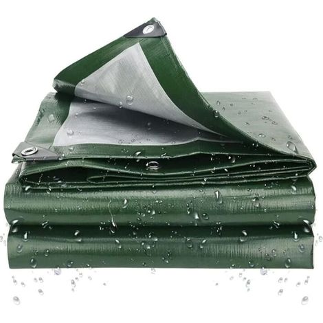 YMYNY -2 M X 4 M Bache De Protection Exterieur,Bâche Étanche Multi-Usage en Polyéthylène,Feuille Anti-poussière, Couverture De Caravane De Meubles (Couleur : Vert) (1/4)