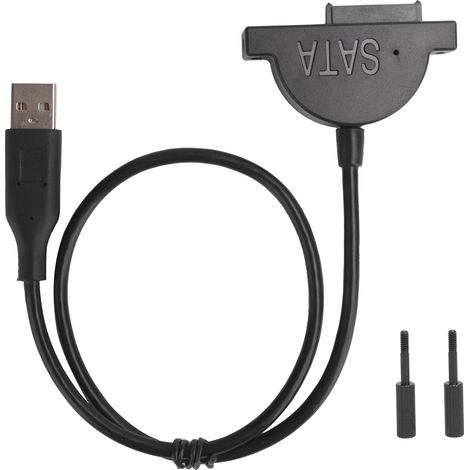 Adaptateur SATA vers USB 13 broches pour lecteur optique d'ordinateur portable, câble convertisseur avec vis (1/5)