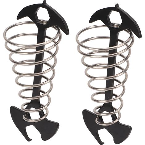 2 Pièces Ancres de Fixation Anti-Bascule en Forme d'Arête de Poisson avec Ressort pour Camping Randonnée (1/5)