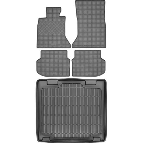 Juego de alfombrillas de goma para coche y alfombrilla para maletero para BMW Serie 5 F11 Estate (2010-2014).