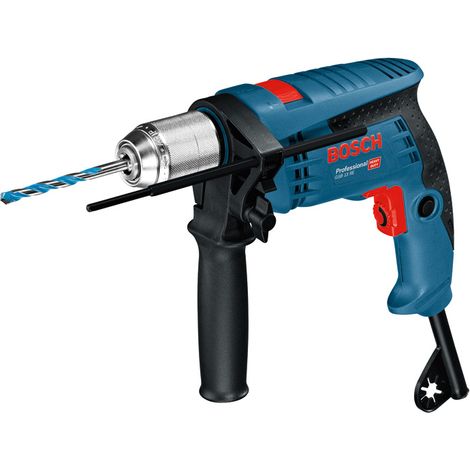 Bosch – Perceuse à percussion 600W – Mandrin automatique 13mm – Couple 1,8Nm – Pour béton, bois, métal – Régime 2800 tr/min – Poignée ergonomique Softgrip