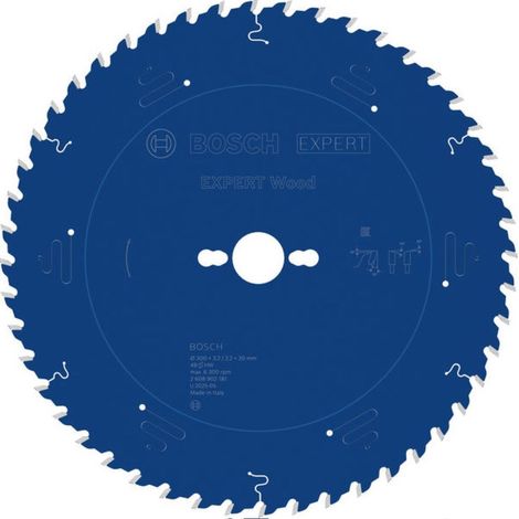 Lame de scie circulaire Bois 300 x 3,2/2,2 x 30 mm T48 - BOSCH - 2608902181 (1/2)