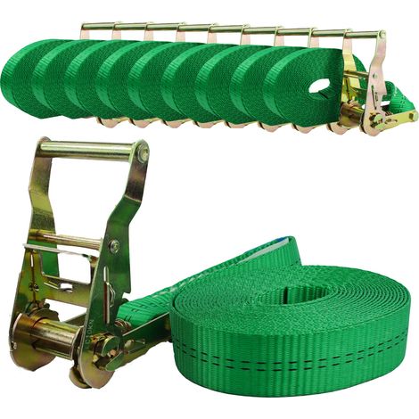 10x TrutzHolm® Ratschen Spanngurt Spanngurte Zurrgurt 1-tlg 6m 2t 2to 2000kg TÜV/GS GRÜN (1/3)