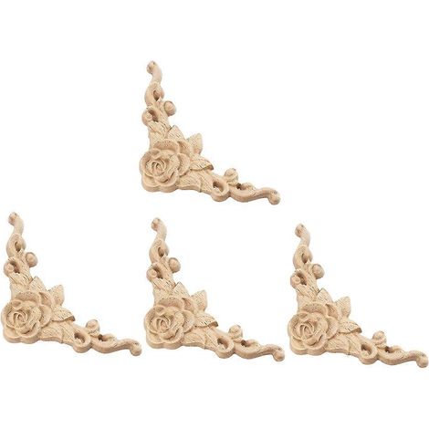 lanternes décoratives en bois sculpté, autocollant pour portes d'armoires, non traitées (1/5)