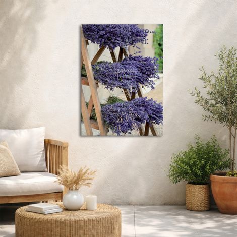 Tableau de jardin Bouquets de lavande 50 x 70cm Violet, beige (1/5)