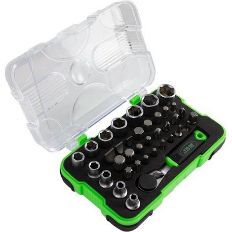 Coffret cle a douilles de 38 piÈces avec cliquet mini de 1/4 (1/4)