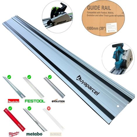 Aluminum Plunge Saw Guide Rail 1.0m 1000mm 39"" - Suits Makita Festool Evolution