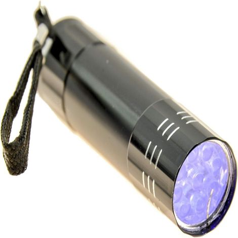 Lampe UV - 395 nm - 9 LED - Lampe de poche ultraviolette pour détection de faux billets et recherche paranormale - 1 pièce (1/5)