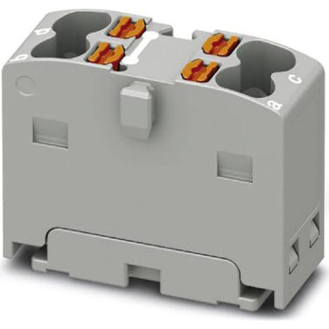 Bloc de distribution Phoenix Contact 4 voies, section de fils 2,5 mm², 17.5A, 450 V ( Prix pour Paquet de 30 ) (1/3)