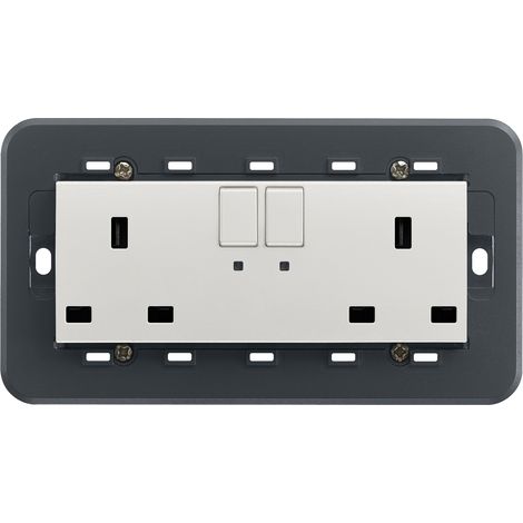 VIMAR - 20222.LN 2 Steckdosen 2P+T 13A Englischer Schalter Weiter