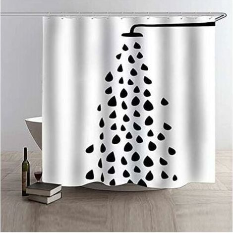 Duschvorhang mit Haken – wasserdicht und schimmelresistent – 180 x 180 cm (1/5)