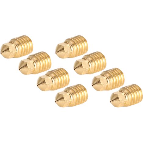 Lot de 8 buses laiton imprimante 3D hotend compatible Bambu Lab X1C P1P 1.75 0.4mm résistant chaleur usure (1/5)