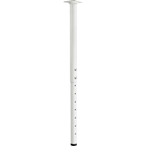 Pied de Table Réglable de 55 à 90 cm, Pied de Meuble en Métal Ø42/38mm avec Vis, Pied Télescopique pour Bricolage, RV, Maison et Bureau (1 pièce, Blanc) (1/5)